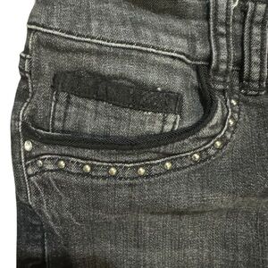 Studded White Black House Y2K Denim Jeans